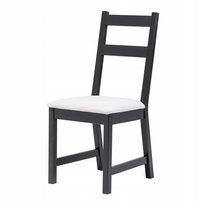 Krzesło tapicerowane do jadalni salonu drewniane kuchenne czarne stabilne