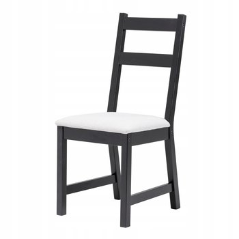 Krzesło tapicerowane do jadalni salonu drewniane kuchenne czarne stabilne - inna (Inny)