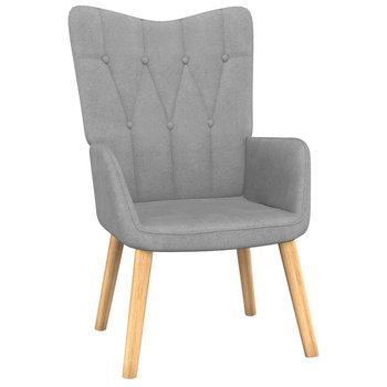 Krzesło tapicerowane jasnoszare 61,5x69x95,5 cm - Zakito