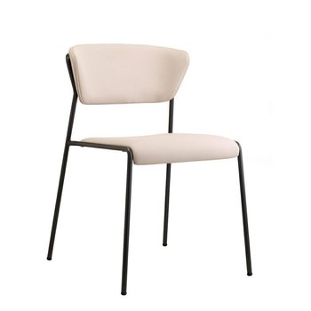 Krzesło tapicerowane Lisa biały/antracytowy - SCAB Design