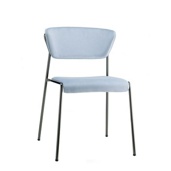 Krzesło tapicerowane Lisa błękitny/czarny - SCAB Design