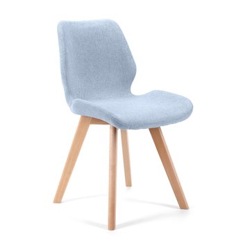 Krzesło tapicerowane materiałowe SJ.0159 do salonu 4 sztuki - Niebieskie - FABRYKA MEBLI AKORD
