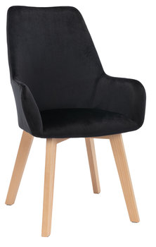 Krzesło tapicerowane Nord velvet czarny - exitodesign
