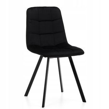 Krzesło Tapicerowane Parma 2 Welur Aksamit Velvet Czarny - Home-Design24