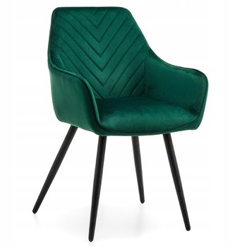 Krzesło Tapicerowane Pikowane Welurowe Vasto Zielone - Home-Design24