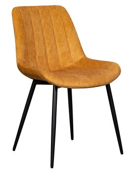 Krzesło Tapicerowane Roploy Musztardowy Velvet - Selsey