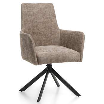Krzesło Tapicerowane Szenilowe Welurowe Nowoczesne Glamour Do Salonu Beżowe - Home-Design24