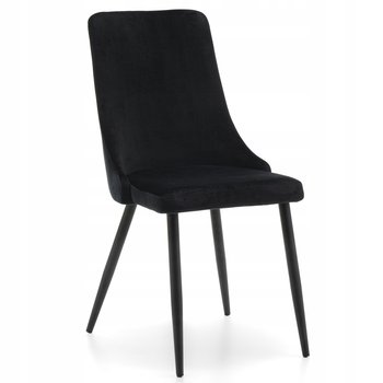 Krzesło Tapicerowane Uno Welur Aksamit Velvet Czarny - Home-Design24