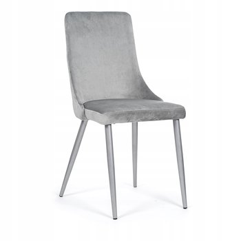 Krzesło Tapicerowane Uno Welur Aksamit Velvet Jasno Szary - Home-Design24