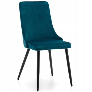 Krzesło Tapicerowane Uno Welur Aksamit Velvet Turkusowy - Home-Design24
