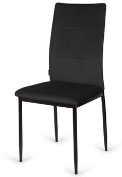 Krzesło tapicerowane VALVA DUO welurowe czarne - Lugano