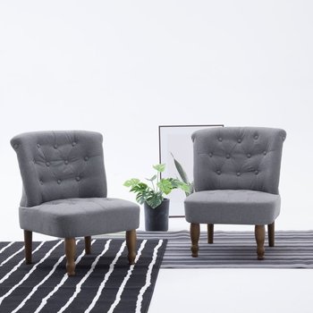 Krzesło tapicerowane vidaXL, szare, 54x66,5x70 cm - vidaXL