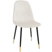 Krzesło tapicerowane welurowe pikowane jadalni beżowe do salonu