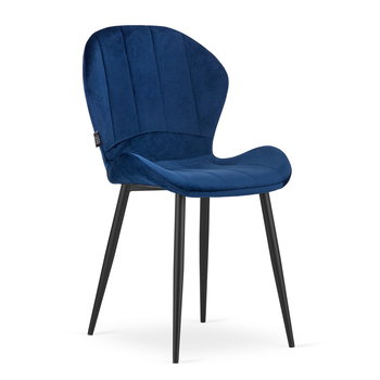 Krzesło TERNI - niebieski aksamit x 3 - Oskar