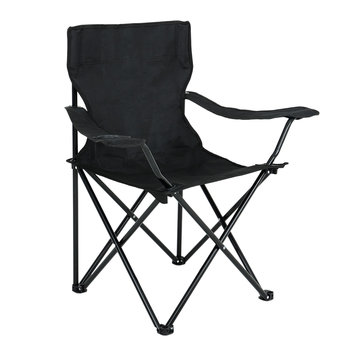 Krzesło turystyczne ANTER składane campingowe Czarne - FABRYKA MEBLI AKORD