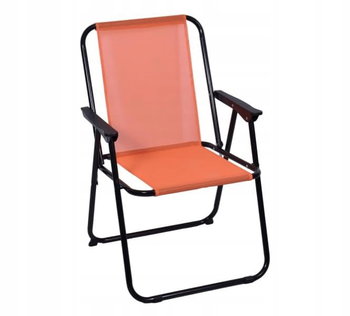 Krzesło turystyczne składane z oparciem niskie ceglane 76x53 cm - OŁER
