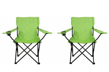 Krzesło turystyczne, zielone, 2 sztuki, 85x50x85 cm  - Divero