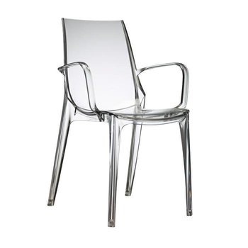 Krzesło Vanity Arm transparentne z tworzywa - SCAB Design
