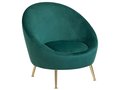 Krzesło welurowe BELIANI Langa, zielone, 49x49 cm - Beliani