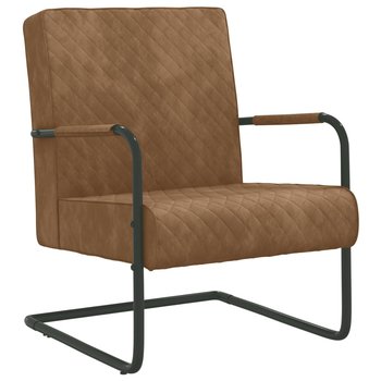 Krzesło wspornikowe aksamitne brązowo-czarne 64x77 / AAALOE - Inny producent