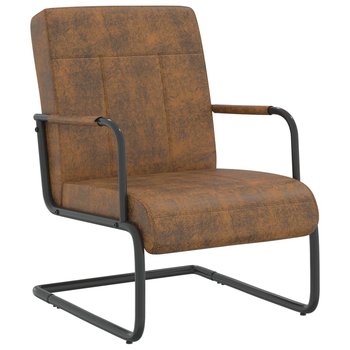 Krzesło wspornikowe metalowe, brązowo-czarne, 64,5 - Zakito