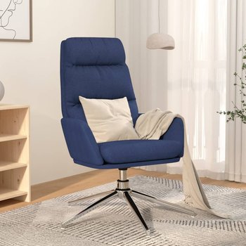 Krzesło wypoczynkowe, niebieskie, obite tkaniną - vidaXL