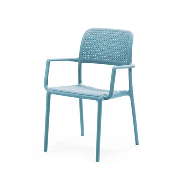 Krzesło z podłokietnikami Bora, niebieskie, 86x59x55 cm  - Nardi