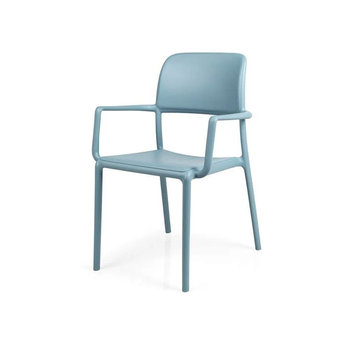 Krzesło z podłokietnikami Riva, niebieskie, 86x59x55 cm - Nardi