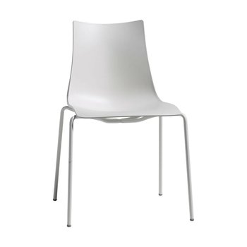 Krzesło Zebra białe z białymi nogami - SCAB Design