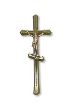 Krzyż prawosławny maltański 20cm z pasyjką 7cm - odlew mosiężny - ARTVIC