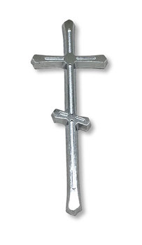 Krzyż prawosławny maltański 30cm - chromowany odlew mosiężny - ARTVIC