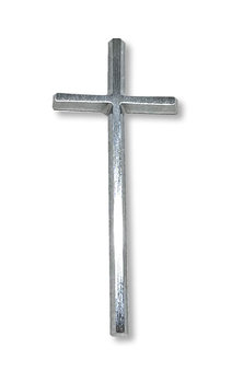Krzyż prosty 10cm - chromowany odlew mosiężny - ARTVIC