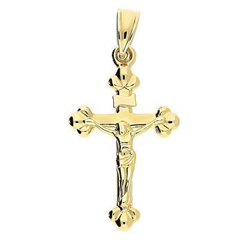 Krzyżyk złoty wizerunek ramiona falbanki AR X4STP13718-II-2 próba 375 - Sezam