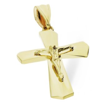 Krzyżyk złoty z wizerunkiem Jezusa nr AR XP10874-II-LP Au 375 - Sezam