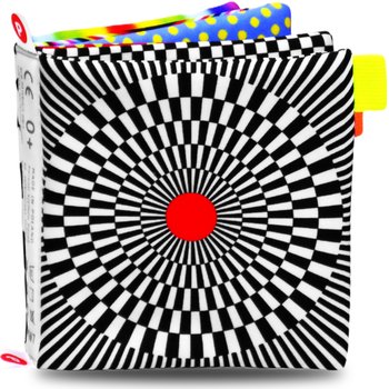 Książeczka kontrastowa dla niemowląt 0+ | Rozwój wzroku | Bezpieczna | Miękka | Polska produkcja - Parenti