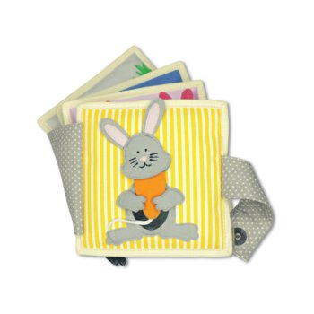 Książeczka Sensoryczna Mała, Quiet Book, Montessori - Zabawny Królik/ Jolly Designs - Inna marka