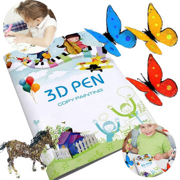 KSIĄŻKA Z SZABLONAMI DO DŁUGOPISU 3D PEN SZABLONY 40 STRON DO DRUKOWANIA - Hikey