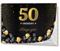 Księga Gości Na 50 Urodziny 100 Stron Ankiety Pięćdziesiątkę - Złote Balony