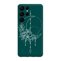 Księżyc Boho - Galaxy S23 Ultra Etui matowe butelkowa zieleń [TIF 41E]
