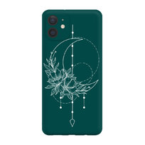 Księżyc Boho - iPhone 12 Etui matowe butelkowa zieleń [TIF 41E]