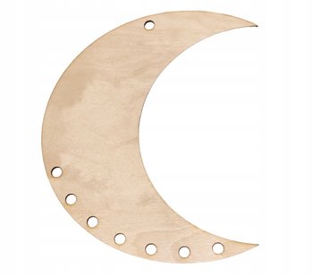 Księżyc drewniany pełny 17 x 20 cm Baza z dziurkami Scrabki gr. 3mm - Inna marka