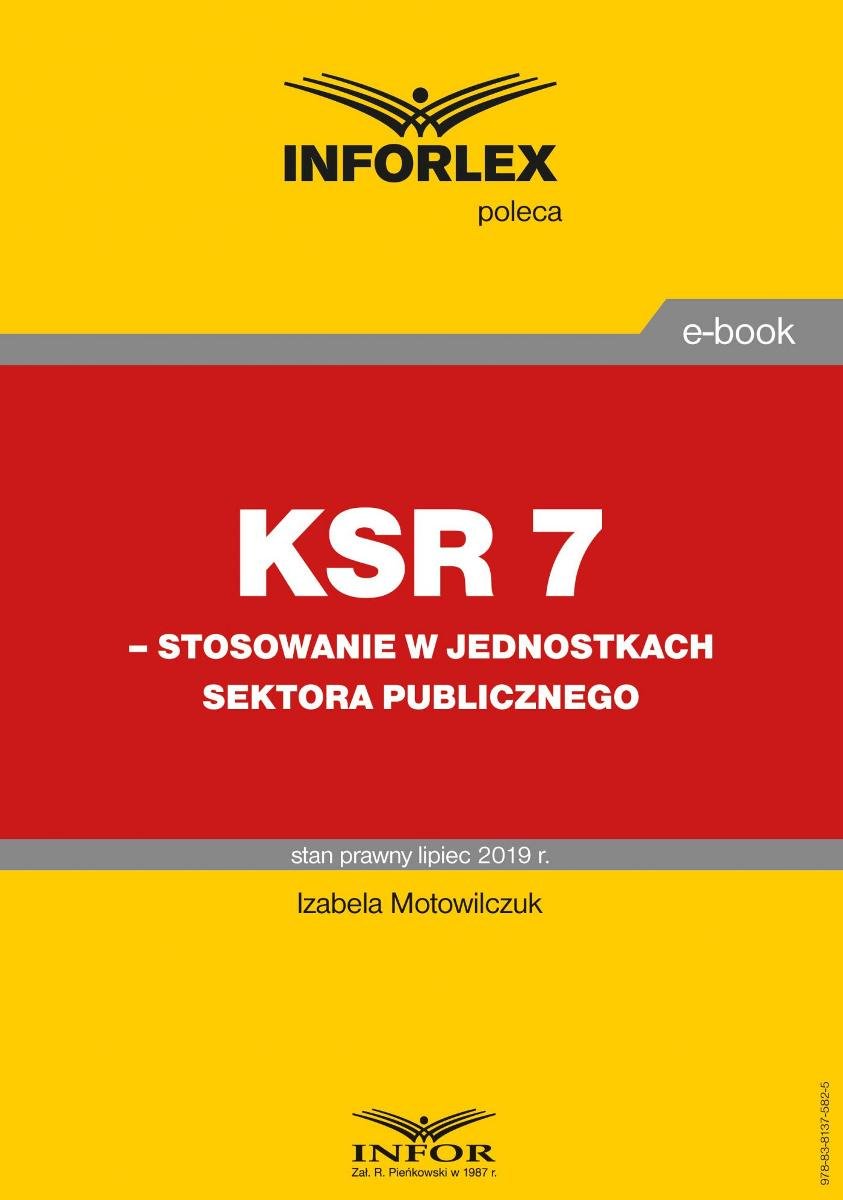 Ksr 7 Stosowanie W Jednostkach Sektora Publicznego Motowilczuk Izabela Ebook Sklep Empikcom 7594