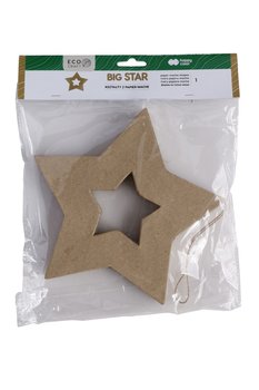 Kształt z papier mache Big Star, 19x2.5 cm - Happy Color