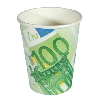 Kubeczki papierowe, 100 euro, 10 sztuk - Out of The Blue