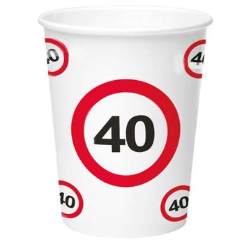 Kubeczki papierowe, 40 Traffic Birthday, 350 ml, 8 sztuk - Folat