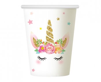 Kubeczki papierowe PB&C Jednorożec, 266 ml, 6 sztuk - GoDan