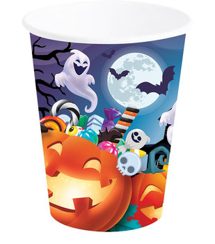 Kubeczki papierowe wesołe Halloween 240 ml 6 szt. - Guirca