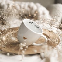 Kubek 300 ml - wdech, wydech ZŁOTE SERCE