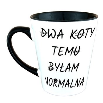 Kubek 321PREZENT Dwa Koty Temu Byłam Normalna, biały, 320 ml - 321Prezent