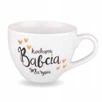 Kubek 500 ml dla Babci - Kochana Babcia z Imieniem - Prezent Złote Serce